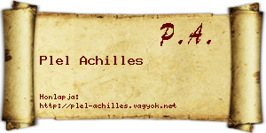 Plel Achilles névjegykártya